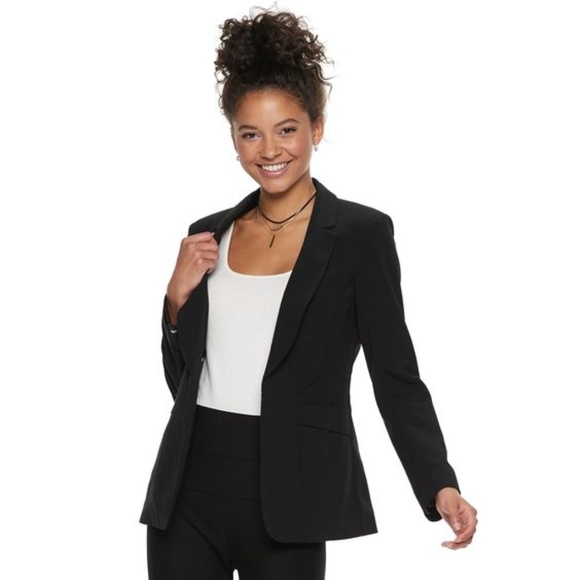 Candie's Open-Front Floral Lined Blazer xs NWT - Picture 2 of 2